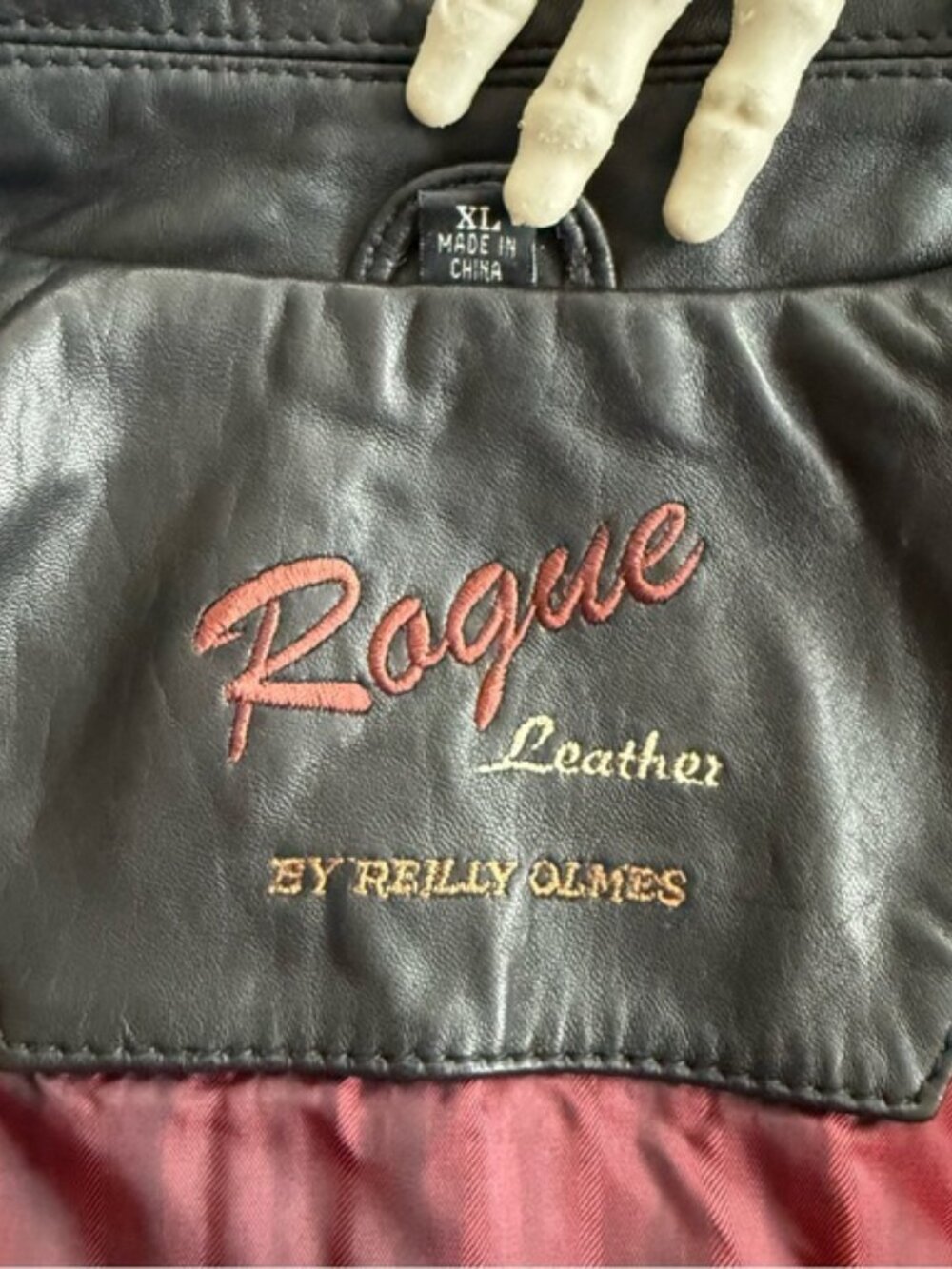 Vintage 90s Black Buttery Soft Leather Jacket Rogue by Reilly Olmes ~ Size XL - Picture 7 of 8